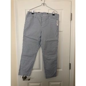 Old Navy Blue Pinstripe Pixie Pants